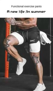 ASRV | ASRV Nam 2 Trong 1 Nhanh Khô Quần Chạy Bộ Thể Thao Mùa Hè Quần Jogger Dài Thấm Hút Mồ Hôi Cho Tập Gym Thể Hình Quần Tập Luyện Plus Kích Thước M-5XL