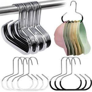 5ชิ้นที่สร้างสรรค์ไม้แขวนเสื้อโค้ตเนคไททรงกลมแบบจุ่มพลาสติกเข็มขัดกันลื่นผ้าพันคอชั้นวางจัดระเบียบหมวกเบสบอลแบบส่วนตัวที่เก็บของที่บ้าน