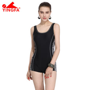 Yingfa Womens One-Piece Swimsuit Slimming Hot Spring Style Conservatively Designed Polyester Spandex Nylon Swimsuit