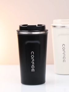YILQQPER 【Local Stock】 【Free Gift】510ML Coffee Mug Hot And Cold Travel Insulated Coffee Cup 304 Stainless Steel Leakproof Vacuum Insulation Aqua Flask with cup rop【earphea】
