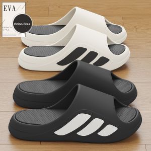 Mens Outdoor Slip-On Slippers Summer Anti-Slip Deodorant EVA Thick Bottom Sports Wear-Resistant Breathable Cool Slippers