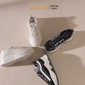 Luxus Mishil Sepatu Wanita Sneakers Beige Olahraga Trendy LX603