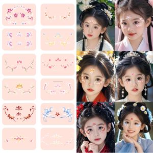 Năm Mới Trung Quốc Phong Cách Trẻ Em Tự Làm Hình Mặt Tròn Trang Trí Mặt Trang Điểm Hình Mày Trang Trí Cho Tiệc Tùng Và Lễ Hội