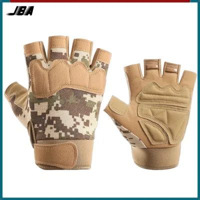 JBA Găng tay tập thể dục người đàn ông hở ngón bền chống trượt thoáng khí điều chỉnh được một đôi Velcro găng tay găng tay cho phòng tập thể dục găng tay