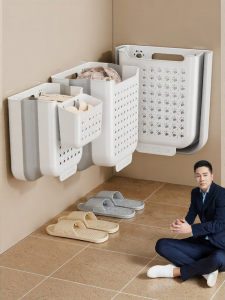 HANSHILIUJIA | Wall-Mounted Foldable Laundry Hamper
