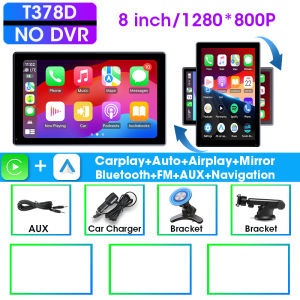 Universal 7/8/9 inch Carplay Screen for CarCarplay & Android Auto Rotatable Car ScreenHorizontal/Vertical Car Radio AUX Stereo