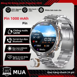 Đồng Hồ Thông Minh T-Rex 3 Ultra Dành Cho Nam Pin 1000mAh Màn Hình AMOLED HD GPS Chống Nước 5ATM IP69K Tích Hợp La Bàn Gọi Bluetooth Theo Dõi Thể Thao Quân Sự