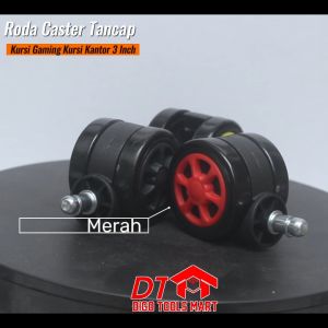 Roda Caster Tancap Kursi Gaming & Kursi Kantor 3 Inch Kuning