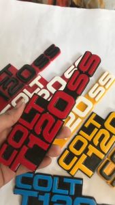 EMBLEM VARIASI MOBIL COLT T 120SS DENGAN HURUF TIMBUL 3 DIMENSI