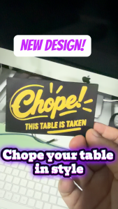 Singapore Chope Table Reservation Card | Credit Card Size Reusable Seat Sign | 9 Colours | Hawker Centre Gift & Souvenir