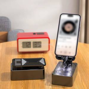 Almencla Desktop Mobile Phone Holder with Audio Speaker Multifunctional for Desk Home