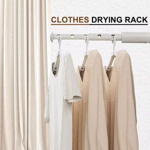Portable Without Drilling Retractable Clothes Drying Rack Space Saving Hanger for Travel and Home Use Elegant Designs