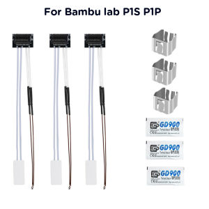 begrint | Ceramic Cartridge Heater and Thermistor Temperature Sensor For Bambu Lab P1P P1S Hotend 3D Printer Spare Replacement Parts