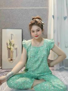 [40-70kg]Set đồ nữ 9 tấc tay cánh tiên họa tiết hoa nhí siêu dễ thương Size M.XXL (M từ 40-55kg XXL từ 56-70kg3XL từ 68-75kg) CÓ TÚI QUẦNGIAO HOA NGẪU NHIÊN