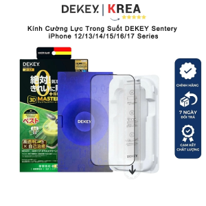 Kính Cường Lực Có Khung Tự Dán Trong Suốt DEKEY Sentery iPhone 12/13/14/15/16/17 Series