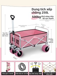 HUANGJUDE | Xe Đẩy Dã Ngoại Gấp Đơn Cho Dã Ngoại Picnic Và Du Lịch