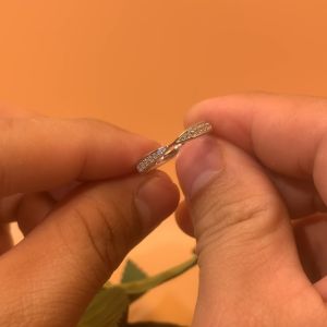 925 Sterling Silver Simple Fashion Small Ring Single Row Simulation Diamond Ring for Engagement Fresh out Style Korean Design
