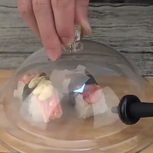 Smoking Cloche Dome Cover Transparent Acrylic Kitchen Cooking Smoke Cover For Cocktail Food Drinks Smoke Infuser