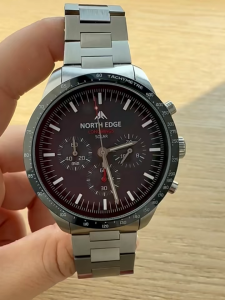 NORTH EDGE 2025 LONGWINGS Men Quartz Watch Solar Powered Stopwatch Waterproof 50M 316 Full Stainless Steel Luminous Pilot Watch