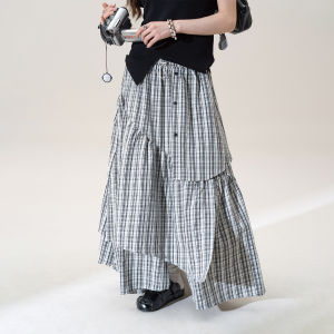SHANGWEILUO | Chân Váy Dài Mid-Waist Đa Mảnh Kiểu Bohemian Cổ Điển