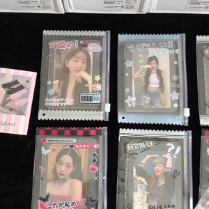 SHINSDAY Ziplock Pouch Keychain Photocard Holder Cahol Kpop PVC Holder Aesthetic PC Gantungan Kunci Kantong