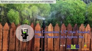 MS8045 1/2inch Male Threaded Mini Wobbler spray nozzle Irrigation Water Spray Sprinkler [1pieces]