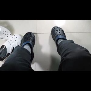 Dép sục nam lỗ gợn sóng đế độn 4cm chất eva siêu nhẹ đi mưa đi biển cá tính siêu bền chống nước chống trơn trượt - SL060