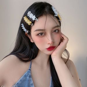 Lamai Hair Accessories - กิ๊บติดผมโลหะ รูปแบบหัวใจ ดอกไม้ สีเรียบ หรูหรา