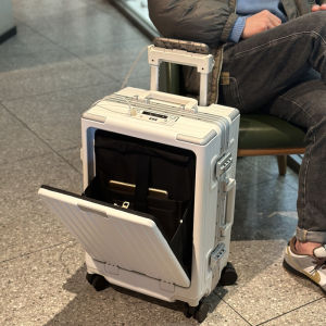 Aluminum Frame Suitcase Fashionable Travel Bag for Men And Women 20 Inch Carry-On Bag with Password Lock And Four-Wheel Rotation