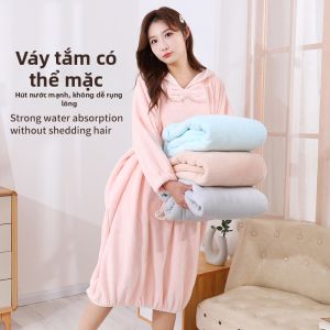 Áo Choàng Hooded Thấm Nước Khô Nhanh Dày