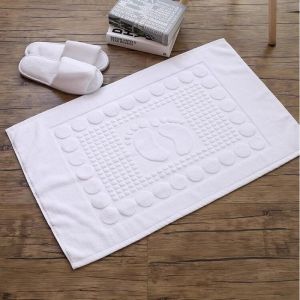 White Cobblestone Thicken Floor Towel For Hotel HomeFoot Bathroom MatCotton Non-slip Water Uptake Bathtub Towels Pebble 50*80