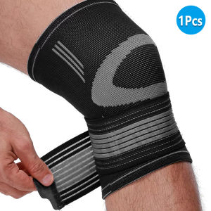 1Pcs Sport Knee Support Sleeve Elastic Knee Brace Adjustable Compression Wrap Around Strap for Basketball Football Running