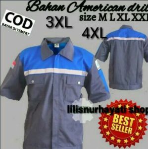 kemeja safety/kemeja kerja/kemeja wearpack tangan pendek