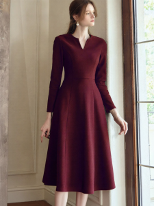 Roey s house | Banquet Elegant Red Winter Dress
