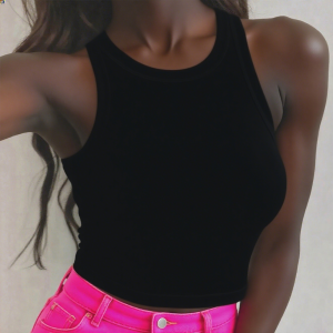 Yoga Vest Women Gym Sports Black White Crop Tops Seamless Streetwear Knit Workout BreathableTank Top Female Without Pads