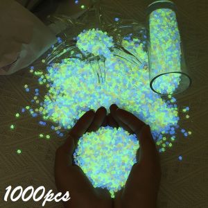 1000pcs Luminous Sand Glow In Dark 3-5mm Mini Pebbles Stone for Home Garden Yard Outdoor Path Lawn Fish Tank Aquarium Decoration