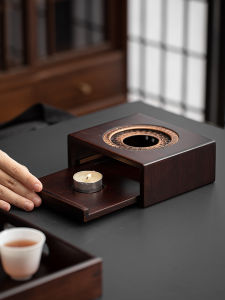 Chinese Style Bamboo Tea Warmer Stand Tea Pot Orange Peels Public Cup Traditional Tea Ceremony Accessories Japanese Style