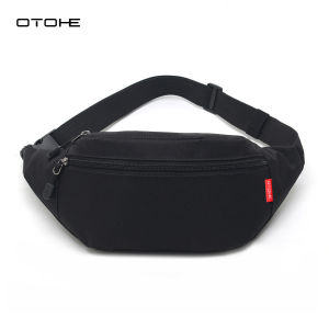 OTOHE กระเป๋าคาดเอวกระเป๋าคาดหน้าอกผู้ชายกระเป๋าคาดลำตัวอเนกประสงค์กระเป๋าออกกำลังกายสามชั้นดีไซน์มีกระเป๋าคาดเอวเล็กกันน้ำทนทานต่อการฉีกขาดกระเป๋าคาดเอวพร้อมกับสายปรับได้สำหรับออกกำลังกายวิ่ง