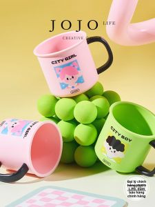 Dễ Thương Cặp Đôi Cốc Đựng Bàn Chải Đánh Răng Dụng Cụ Chăm Sóc Nha Khoa Giá Trị Thẩm Mỹ Cao Phụ Kiện Phòng Tắm Bằng Nhựa JOJOS L. PD. Giấc Mơ Lin