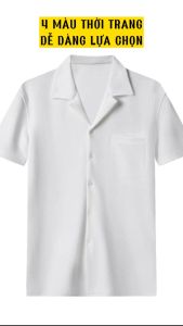 Áo sơ mi cổ vest KJ công sở chất liệu tổ ong thoáng mát KJ-Vua Quần Jeans