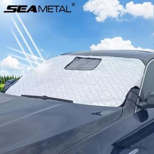 SEAMETAL Car Windshield Covers Front Window Protector Anti Sun Four Seasons Sunshade Cover Hole for Dash Cam Monitor