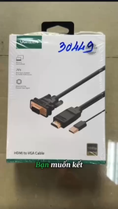 Cáp chuyển HDMI sang VGA dài 1M5 Ugreen 30449 Chính Hãng (có cổng trợ nguồn là usb)
