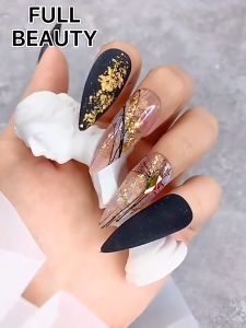 6 Grid/Kotak Flakes Foils Untuk Nail Art Manikur Foil Stiker Kreatif Menggemaskan Tekstur Mengkilap Hiasan Kuku Stiker Partikel Foil Nail Art DIY