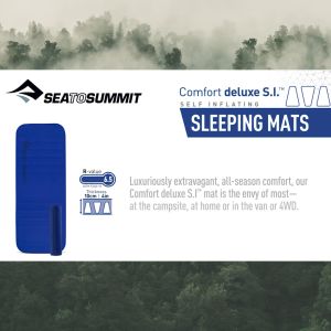 Sea to Summit แผ่นรองนอนพกพา Comfort Deluxe Self-Inflating Large Wide Indigo