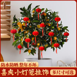 โคมไฟสีแดงตกแต่งวันตรุษจีนชุดตกแต่งปีใหม่โคมไฟแขวนเทศกาลตรุษจีน