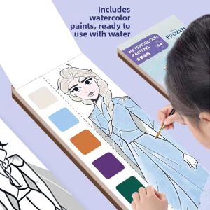 XIAOSHUGUOGUO | Elsa Princess Portable Watercolor Notepad