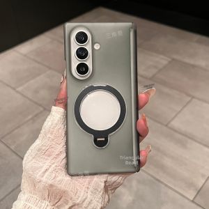 Semi-Transparent Matte Foldable Phone Case With Rotating Bracket