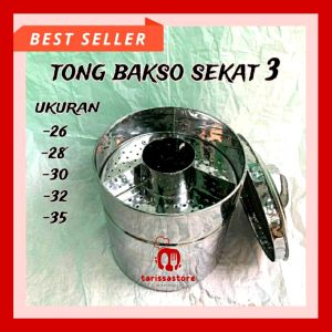dandang bakso  sekat 3 stainlis