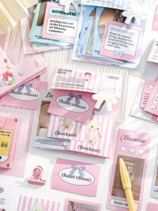 Cute Pink Ballet Kawaii INS Style Diary Stickers