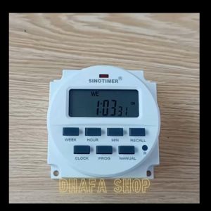 BARU SINOTIMER Timer Switch Digital Listrik Otomatis Relay 16 Program 220V/16A - TM618N-2